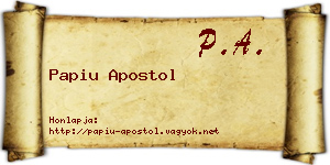 Papiu Apostol névjegykártya